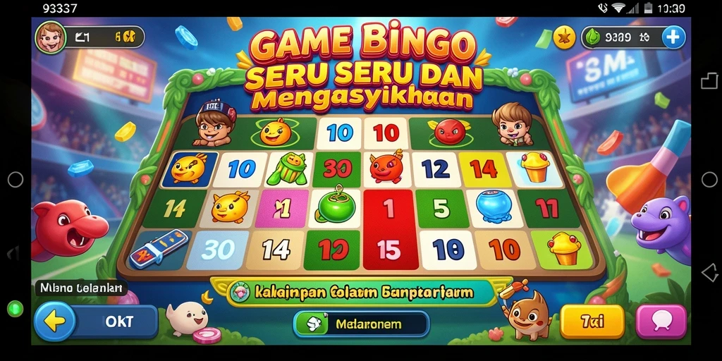 Tampilan gameplay <strong>93337</strong> yang seru dan menarik saat bermain Bingo.