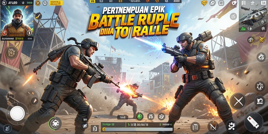 Gameplay AYU89 yang menegangkan dan seru dalam mode Battle Royale.
