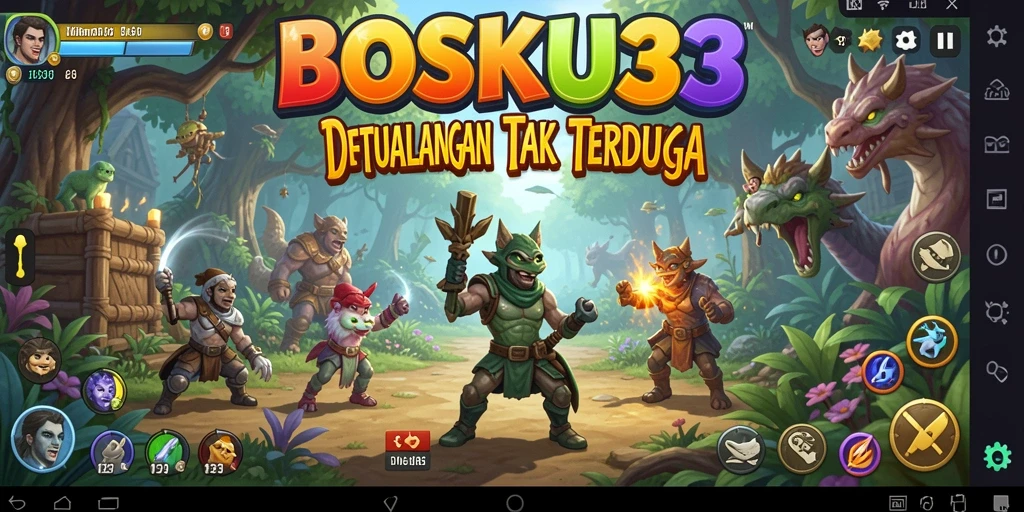Tampilan gameplay seru dan menawan dari BOSKU33.