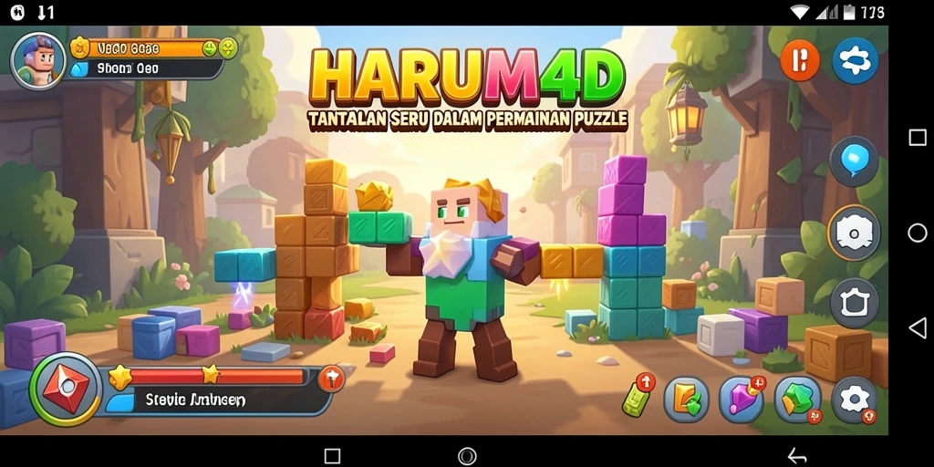 Gameplay seru dan menantang dalam HARUM4D Puzzle.